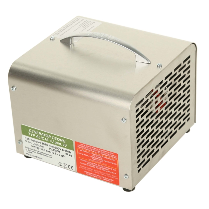 Generator ozonu przemysłowy Alicja 4J 7g/h+ wbudowany jonizator