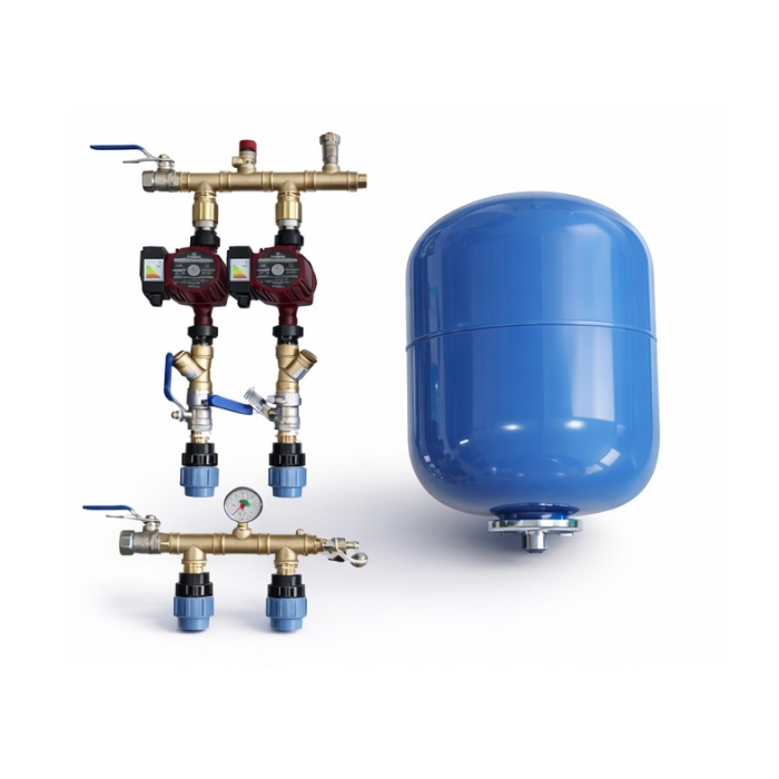 Zestaw do GWC glikolowego MAX 3kW  praca ciągła 1kW  360m rury fi 32 bez chłodnicy