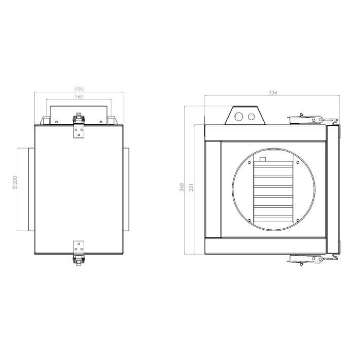 Nagrzewnica elektryczna kanałowa PTC 1,5KW 200mm IZOLOWANA