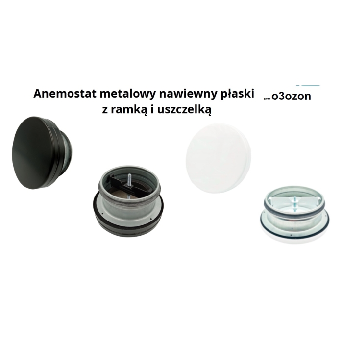 Anemostat nawiewny + ramka PREMIUM sve-O3OZON BIAŁY