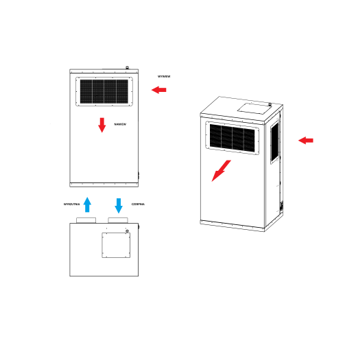 Centrala wentylacyjna  CWK 450/200 ECO do hal, sal wykładowych