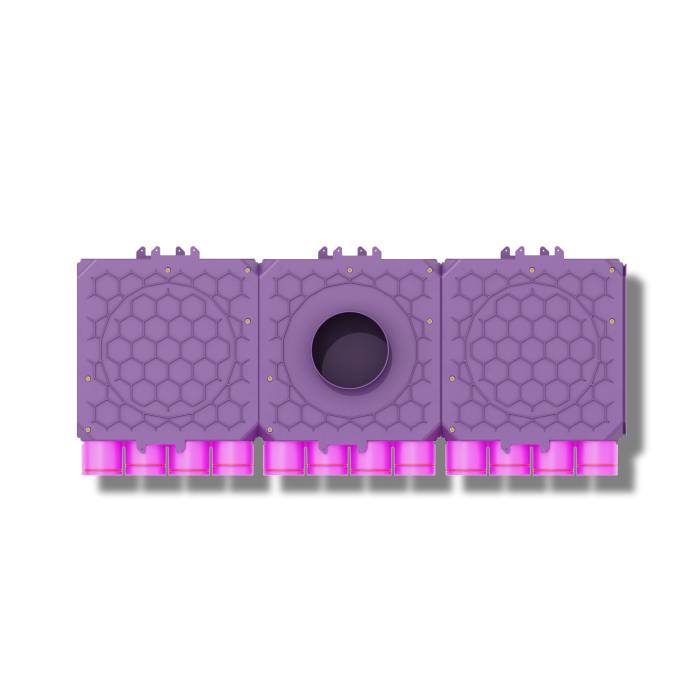 Skrzynka rozdzielcza trzymodułowa zamknięta 160mm, 12x75mm + uszczelki modułowe 3kpl + uszczelki fi75 12szt + zapinki strong 12szt
