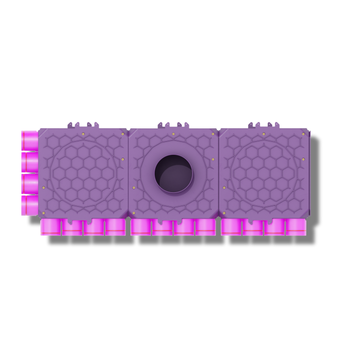 Skrzynka rozdzielcza trzymodułowa zamknięta 160mm, 16x75mm + uszczelki modułowe 3kpl + uszczelki fi 75 16szt + zapinki strong 16szt