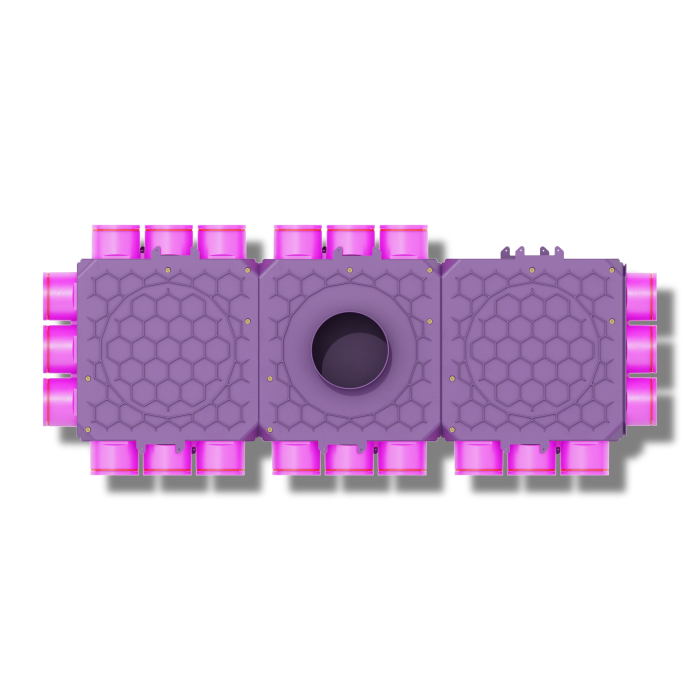 Skrzynka rozdzielcza trzymodułowa zamknięta 160mm, 21x90mm