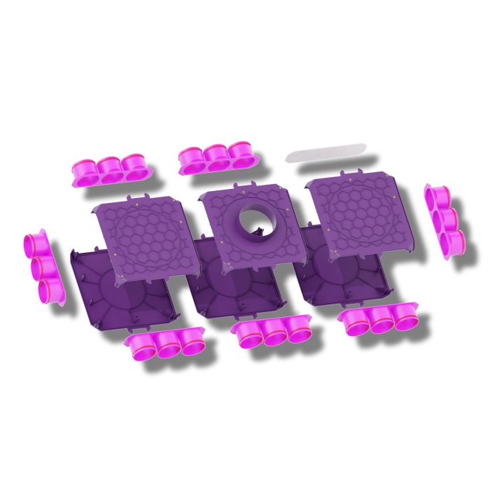 Skrzynka rozdzielcza trzymodułowa zamknięta 160mm, 21x90mm