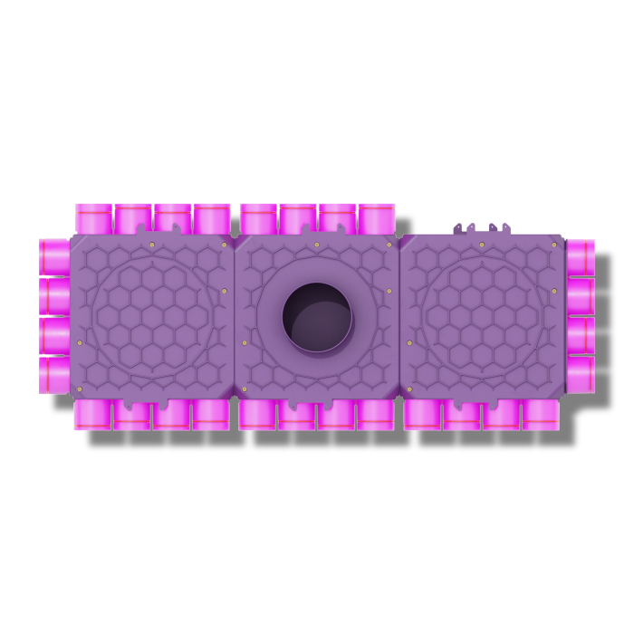 Skrzynka rozdzielcza trzymodułowa zamknięta 160mm, 28x75mm + uszczelki modułowe 3kpl + uszczelki fi 75 28szt + zapinki strong 28szt