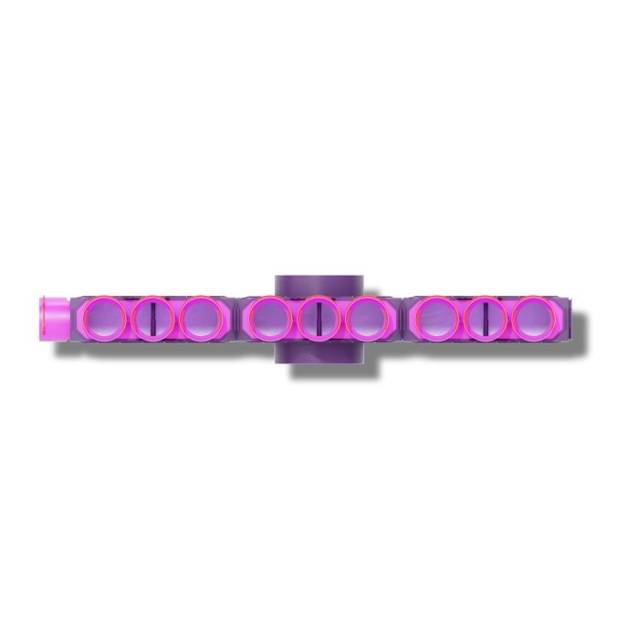 Skrzynka rozdzielcza trzymodułowa przelotowa 200mm, 12x90mm