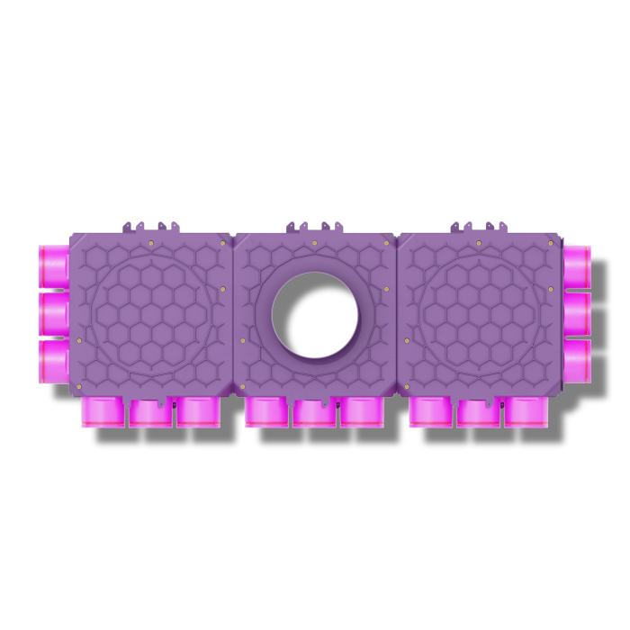 Skrzynka rozdzielcza trzymodułowa przelotowa 200mm, 15x90mm