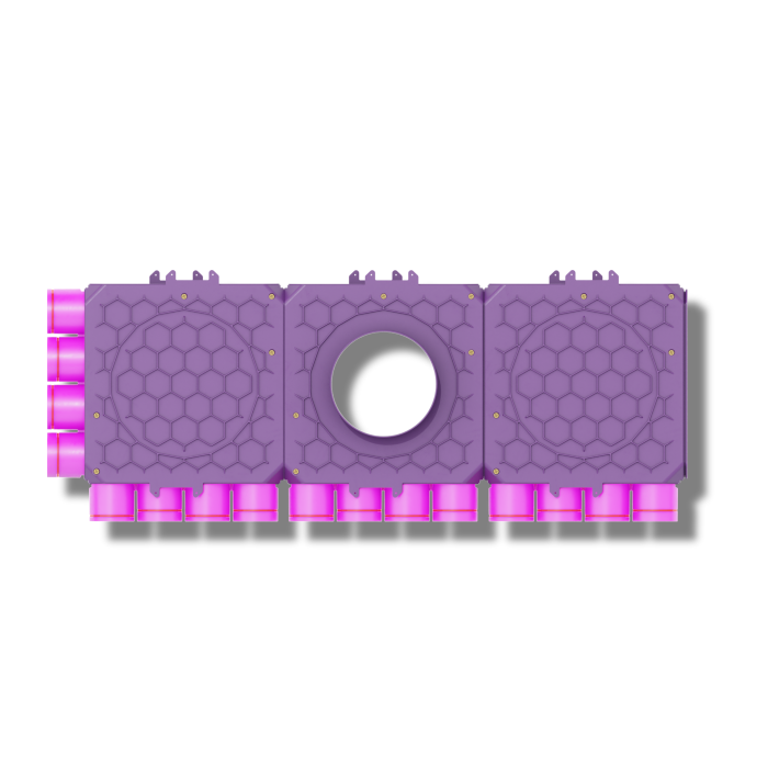 Skrzynka rozdzielcza trzymodułowa przelotowa 200mm, 16x75mm + uszczelki modułowe 3kpl + uszczelki fi 75 16szt + zapinki strong 16szt