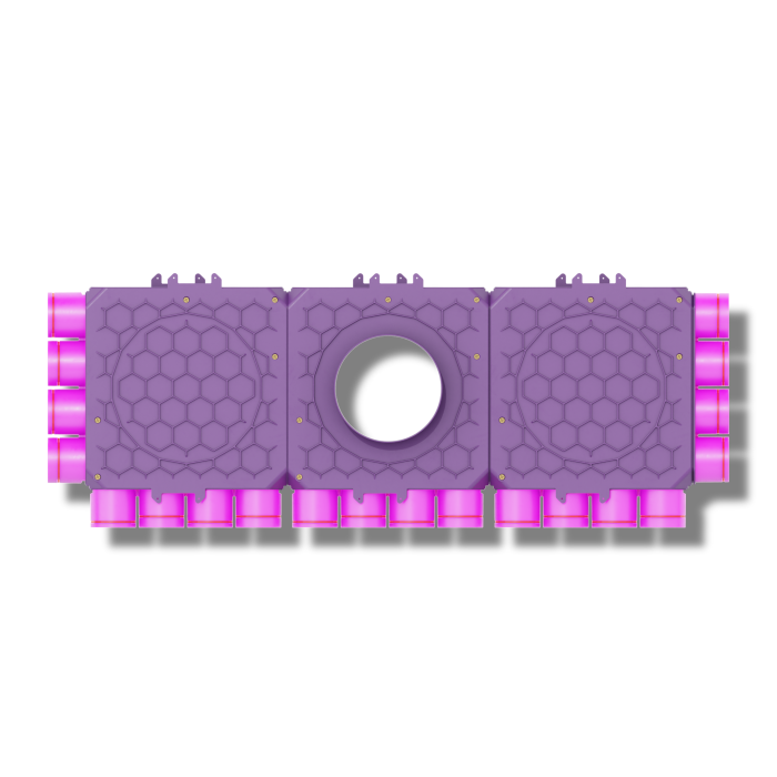 Skrzynka rozdzielcza trzymodułowa przelotowa 200mm, 20x75mm + uszczelki modułowe 3kpl + uszczelki fi 75 20szt + zapinki strong 20szt