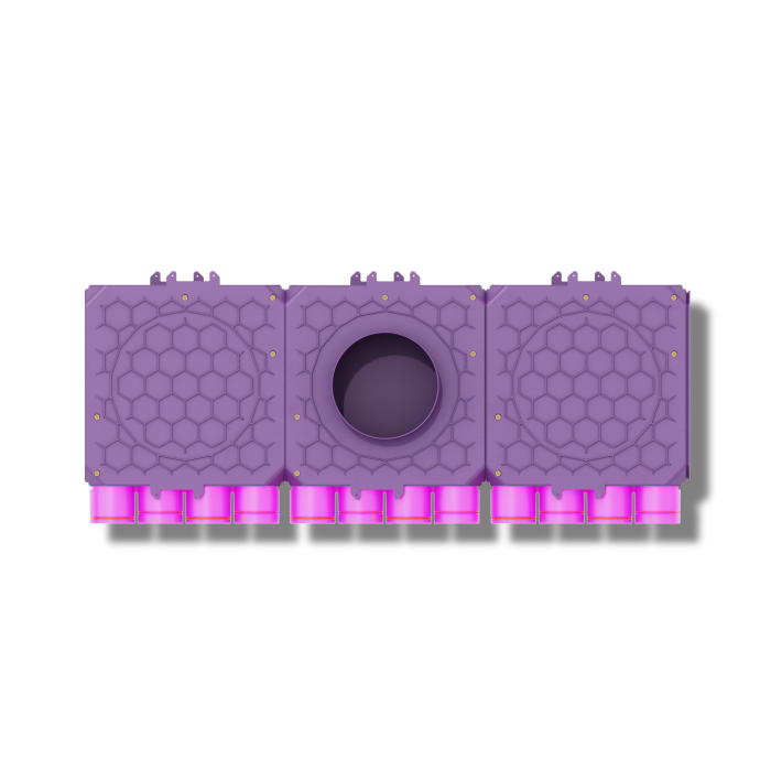 Skrzynka rozdzielcza trzymodułowa zamknięta 200mm, 12x75mm + uszczelki modułowe 3kpl + uszczelki fi 75 12szt + zapinki strong 12szt
