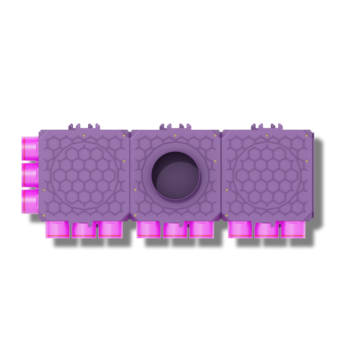 Skrzynka rozdzielcza trzymodułowa zamknięta 200mm, 12x90mm