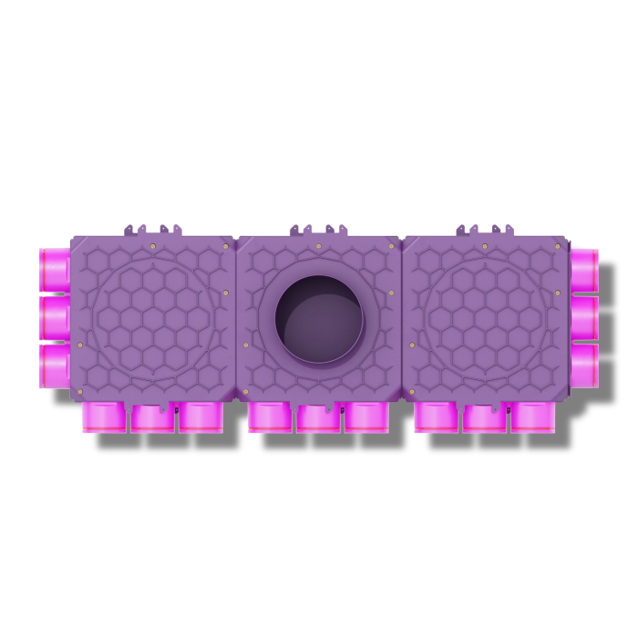 Skrzynka rozdzielcza trzymodułowa zamknięta 200mm, 15x90mm