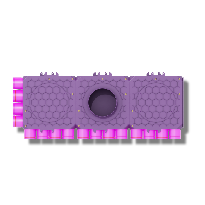 Skrzynka rozdzielcza trzymodułowa zamknięta 200mm, 16x75mm + uszczelki modułowe 3kpl + uszczelki fi 75 16szt + zapinki strong 16szt