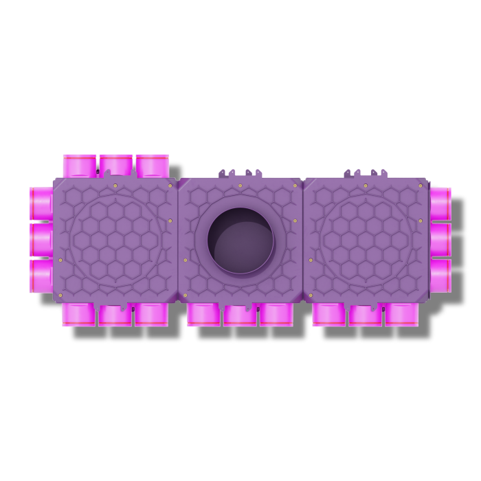 Skrzynka rozdzielcza trzymodułowa zamknięta 200mm, 18x90mm