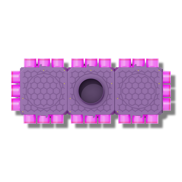 Skrzynka rozdzielcza trzymodułowa zamknięta 200mm, 24x90mm