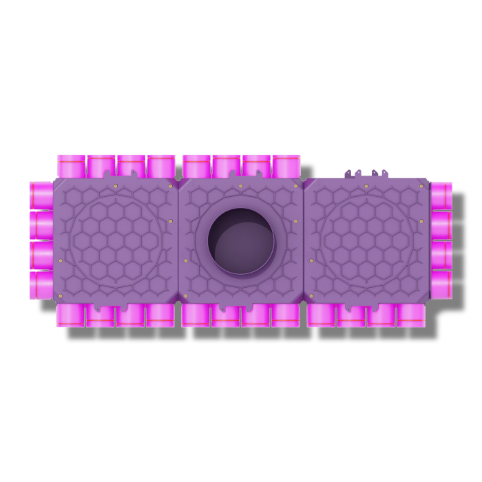 Skrzynka rozdzielcza trzymodułowa zamknięta 200mm, 28x75mm + uszczelki modułowe 3kpl + uszczelki fi 75 28szt + zapinki strong 28szt