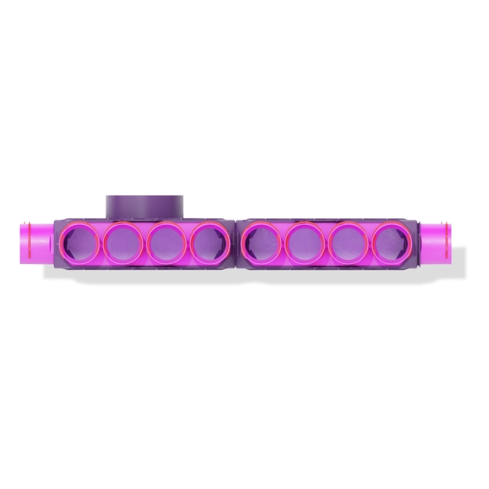 Skrzynka rozdzielcza dwumodułowa zamknięta 160mm, 16x75mm + uszczelki modułowe 2kpl + uszczelki fi 75 16szt + zapinki strong 16szt