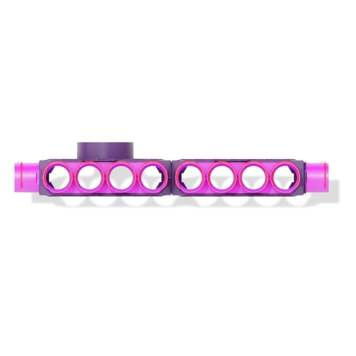 Skrzynka rozdzielcza dwumodułowa zamknięta 160mm, 24x75mm + uszczelki modułowe 2kpl + uszczelki fi75 24szt + zapinki strong 24szt