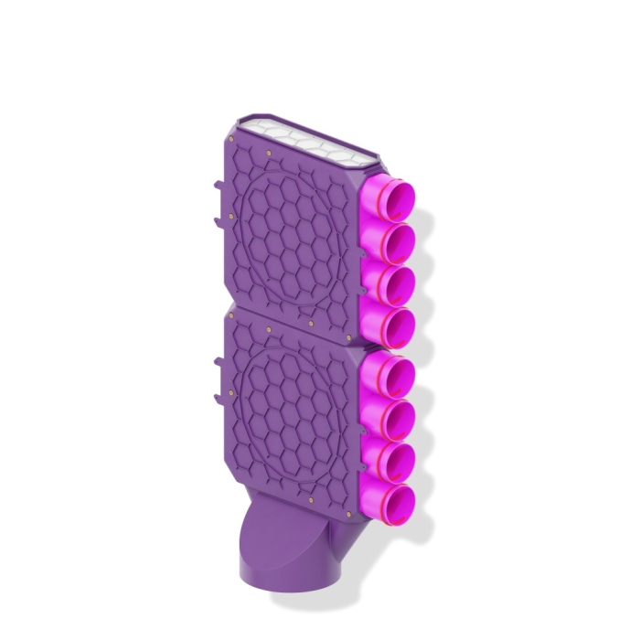 Skrzynka rozdzielcza dwumodułowa zamknięta poprzeczna 200mm, 8x75mm +uszczelki modułowe 2kpl +uszczelki fi 75 8szt + zapinki strong 8szt