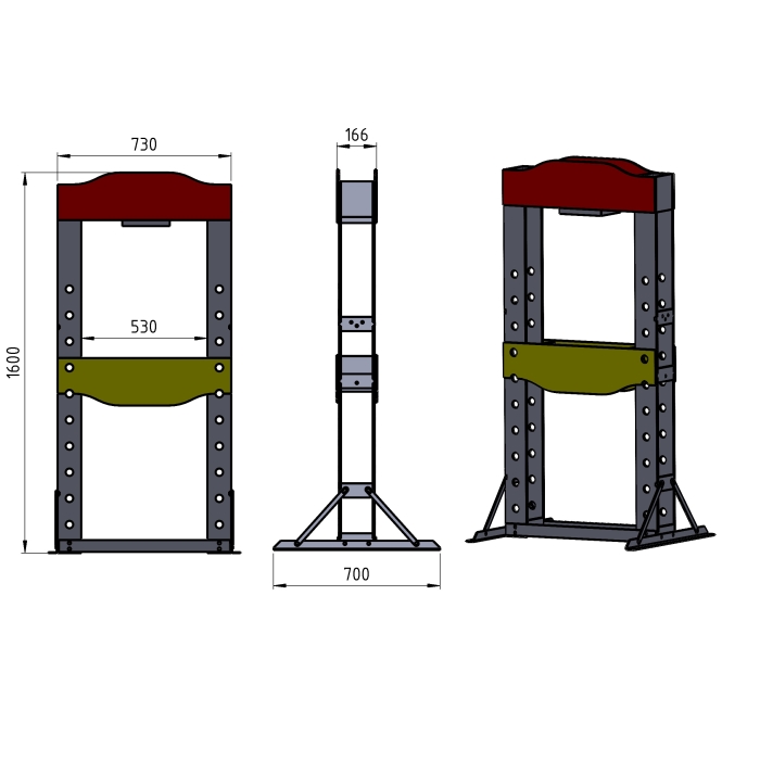Prasa hydrauliczno-pneumatyczna max3d  50 T