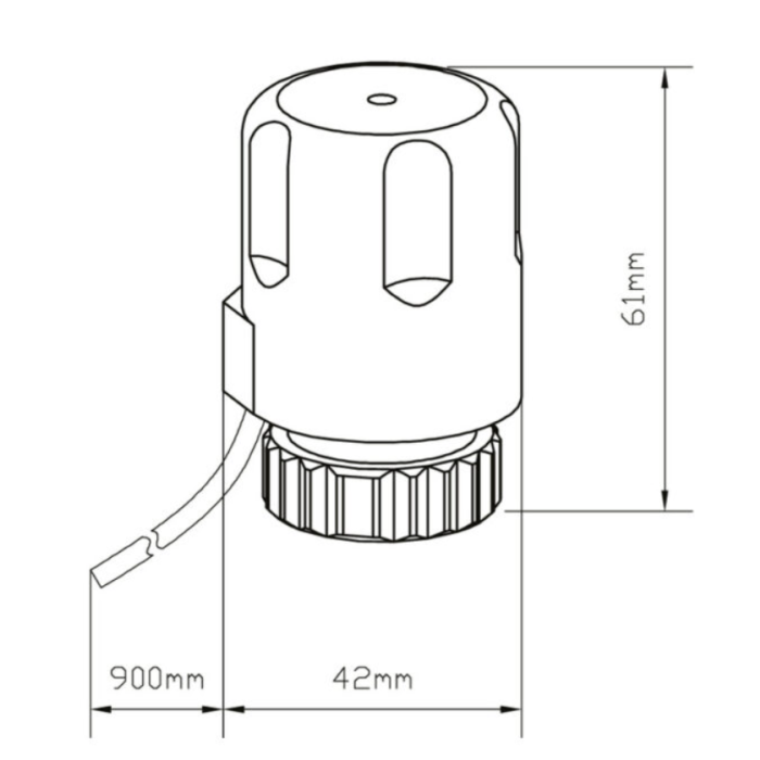 Siłownik termoelektryczny DIAMOND 230 V, 3,5W (ZL-2041)
